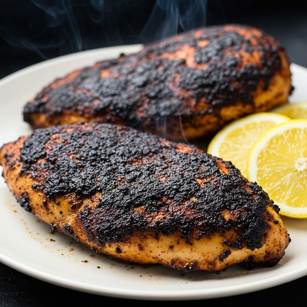 4. Pollo ennegrecido picante cajún