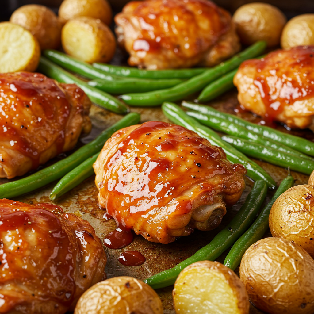 5. Cena de pollo a la barbacoa en sartén con 5 ingredientes