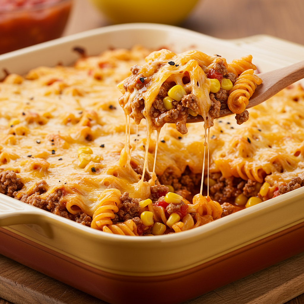 5. Cazuela de hamburguesa Tex-Mex