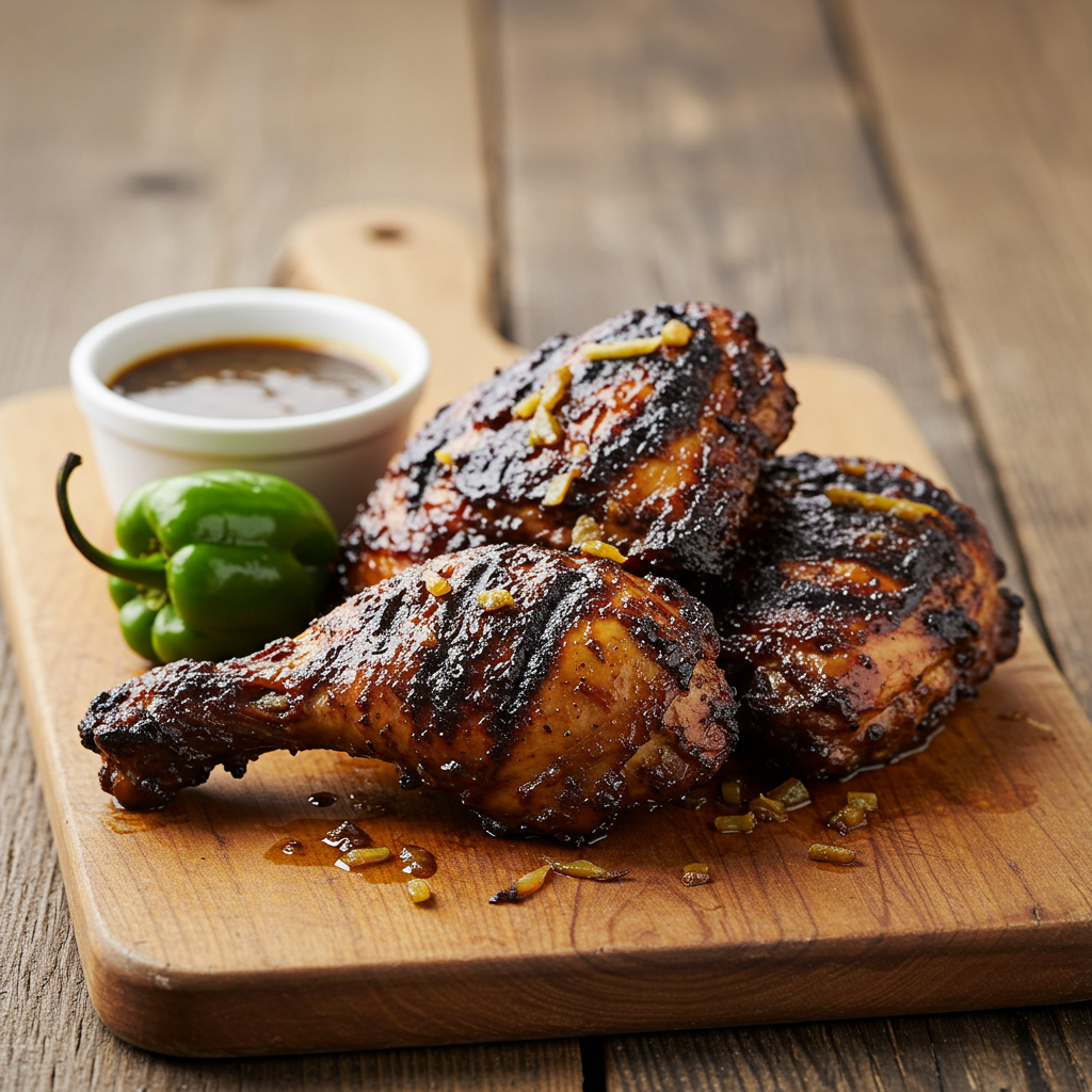 6. Auténticos cuartos de pollo caribeño jerk