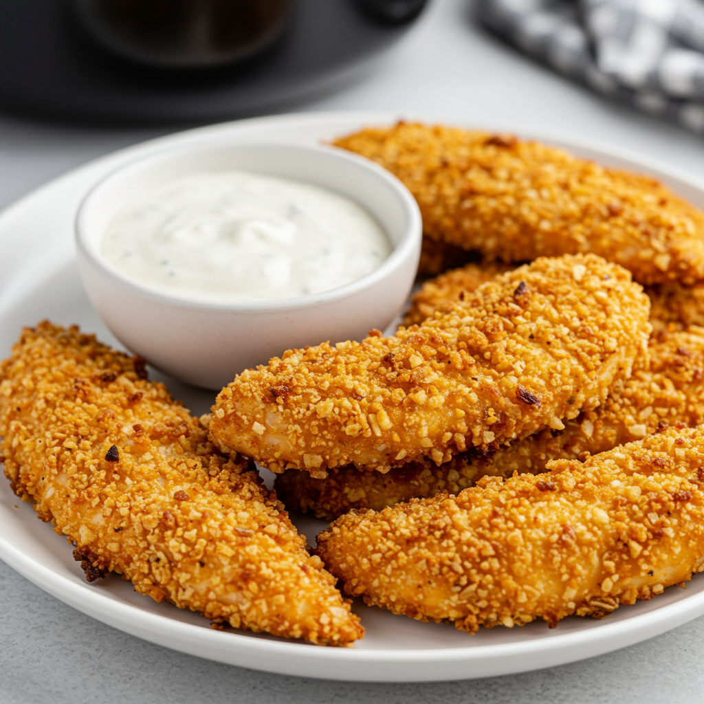 6. Tiras de pollo crujientes en freidora de aire