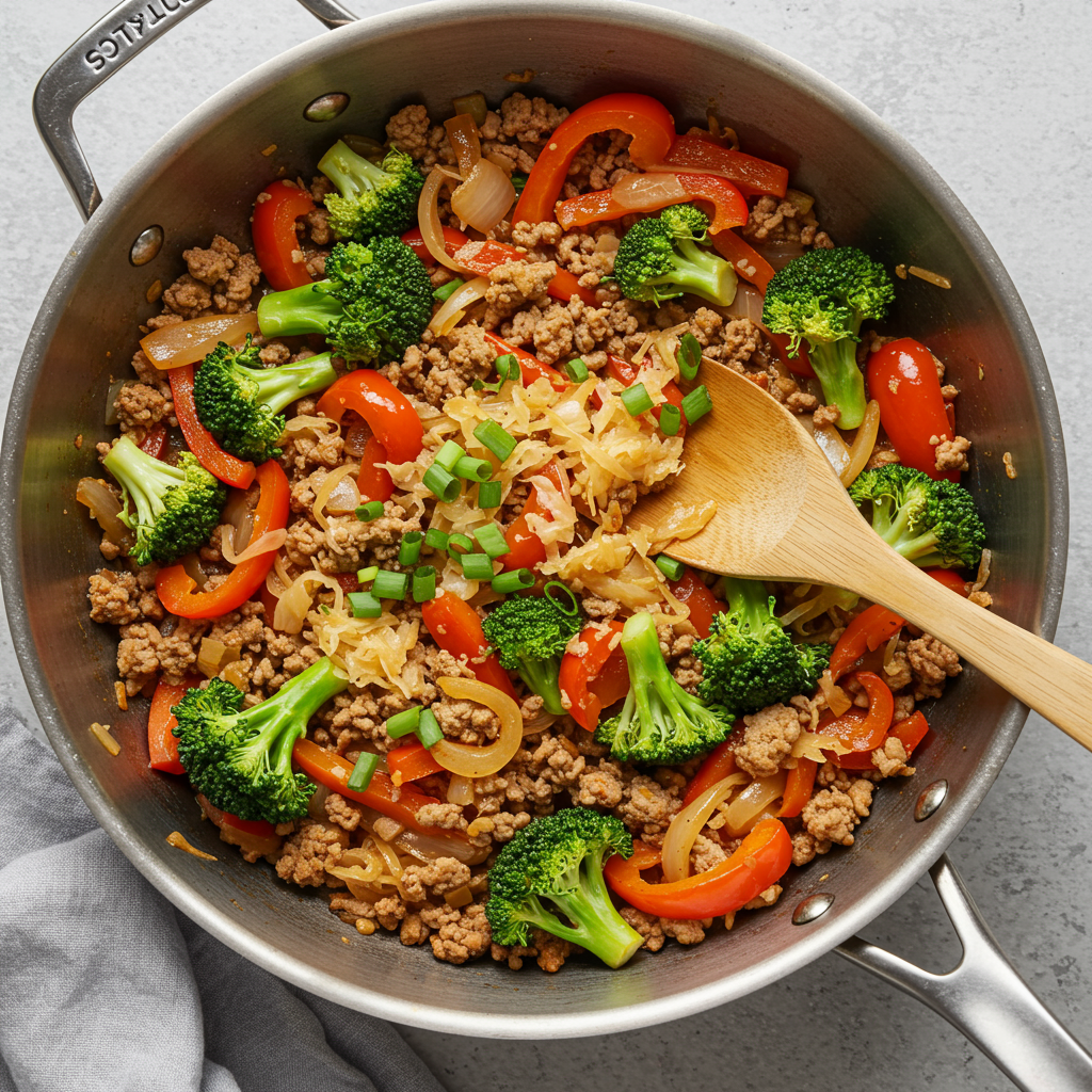 6. Salteado de pavo saludable