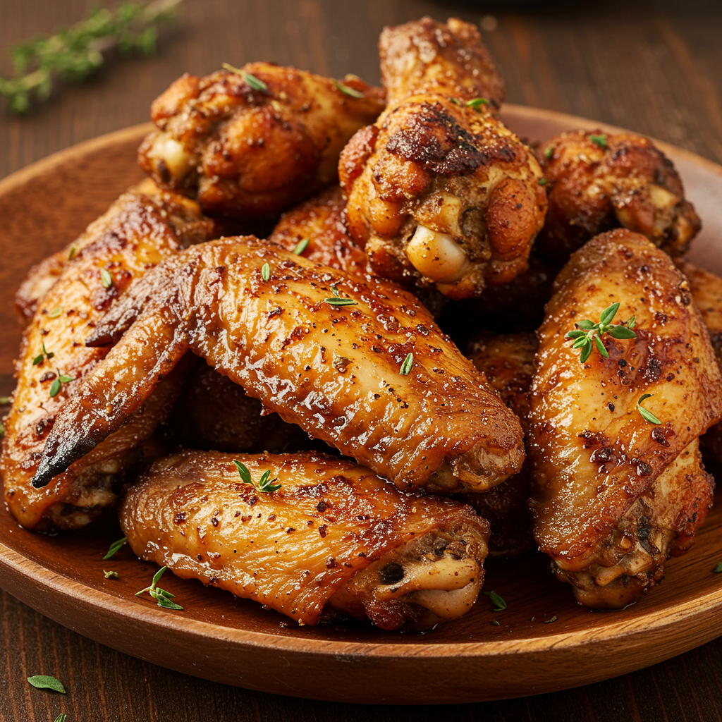 7. Alitas de pollo jerk con salmuera seca