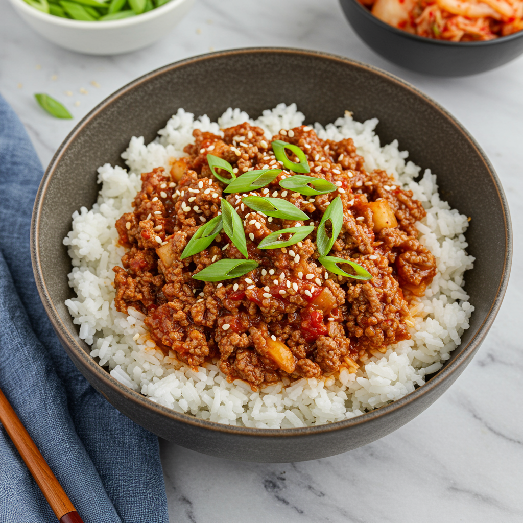 8. Tazones de carne de res a la barbacoa coreana