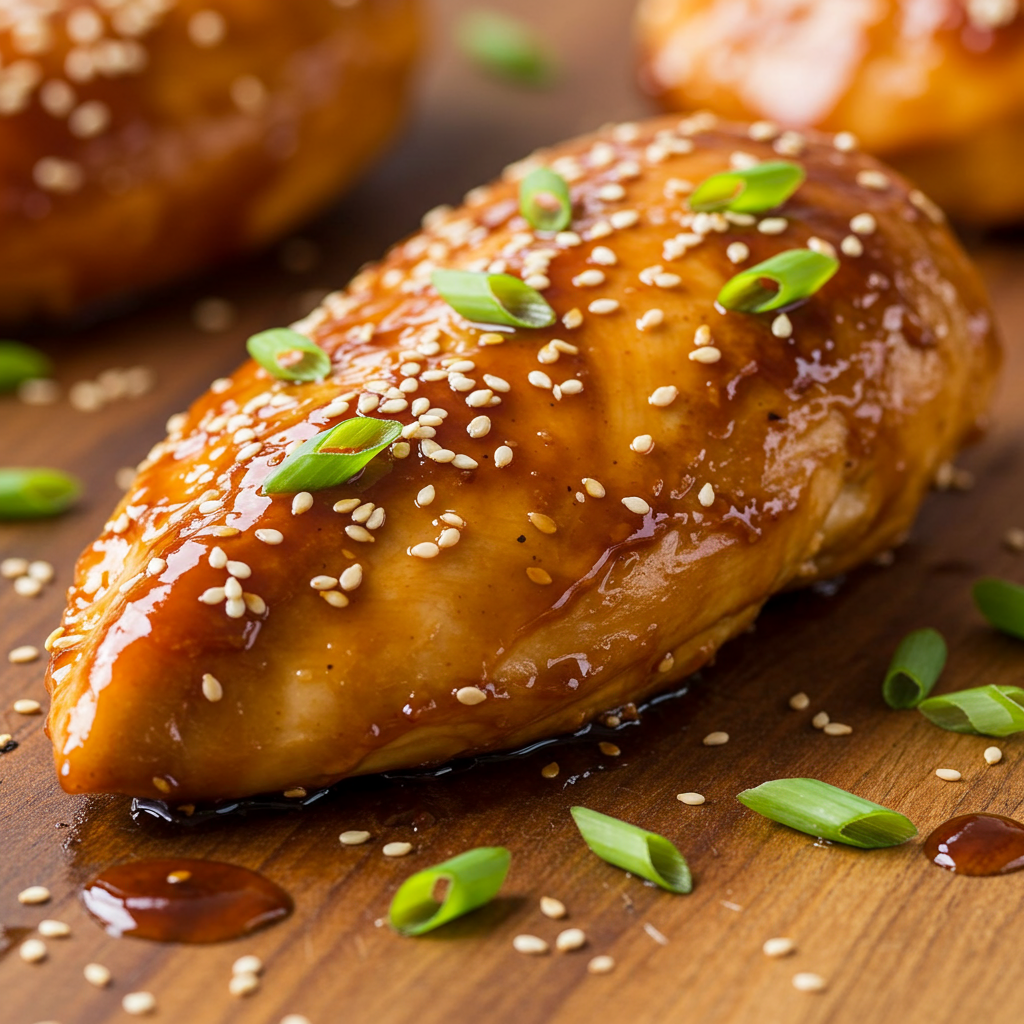 9. Pechuga de pollo al horno teriyaki
