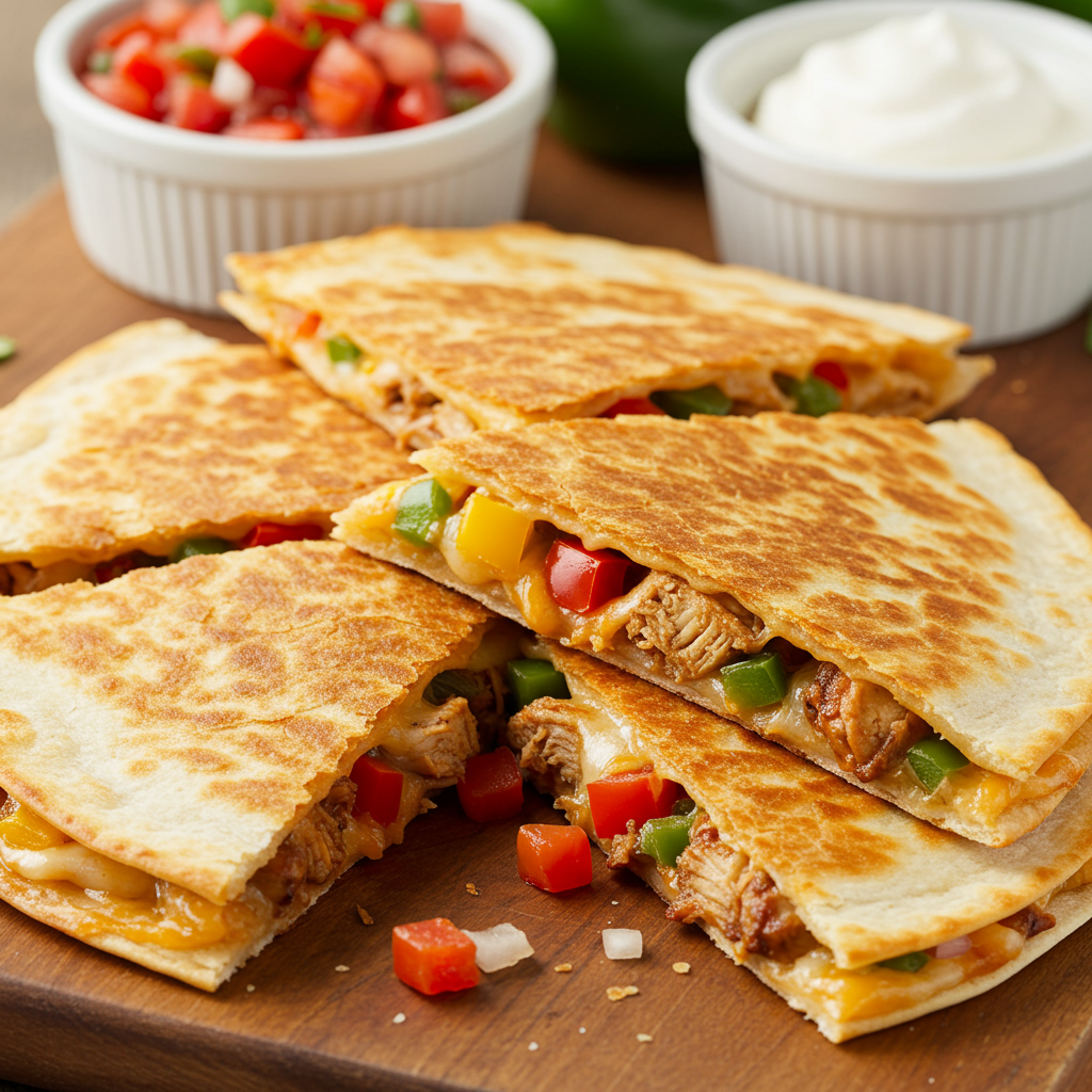 15. Quesadillas de pollo jerk