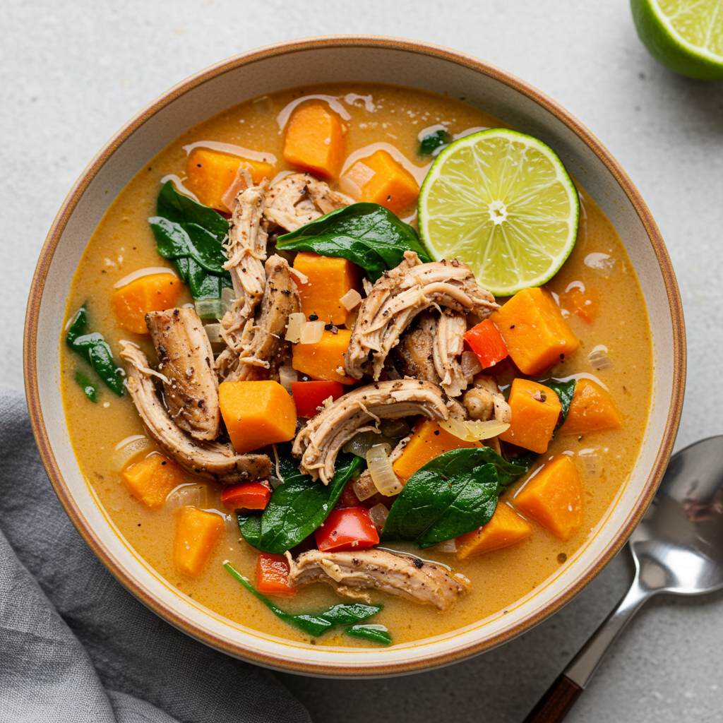 17. Sopa de pollo jerk