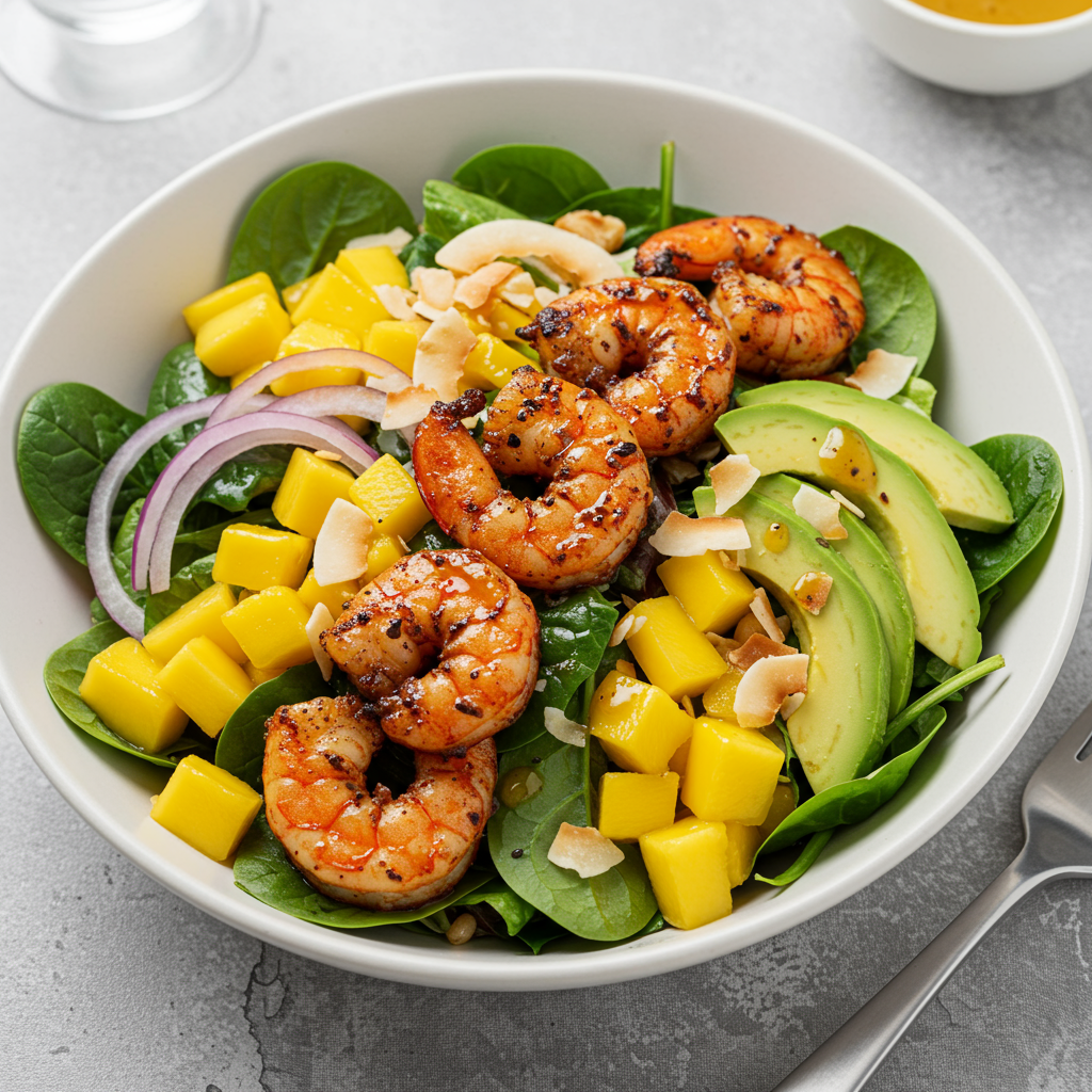 19. Ensalada de camarones jerk