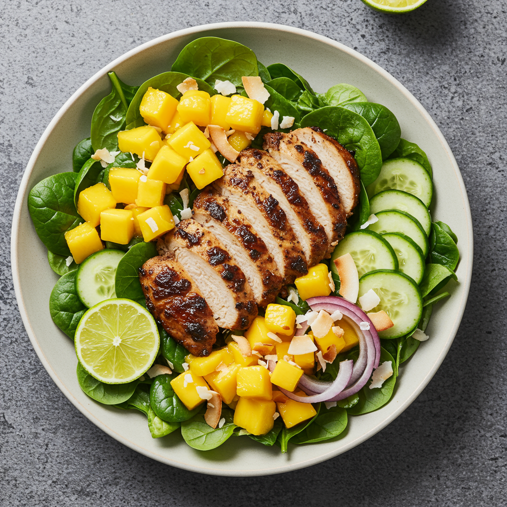 21. Ensalada de pollo jerk