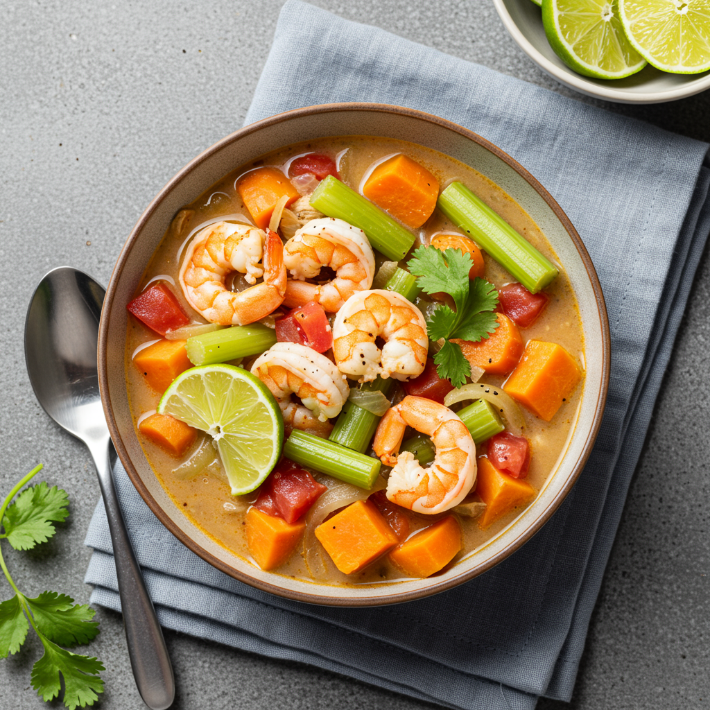 25. Sopa de camarones Jerk