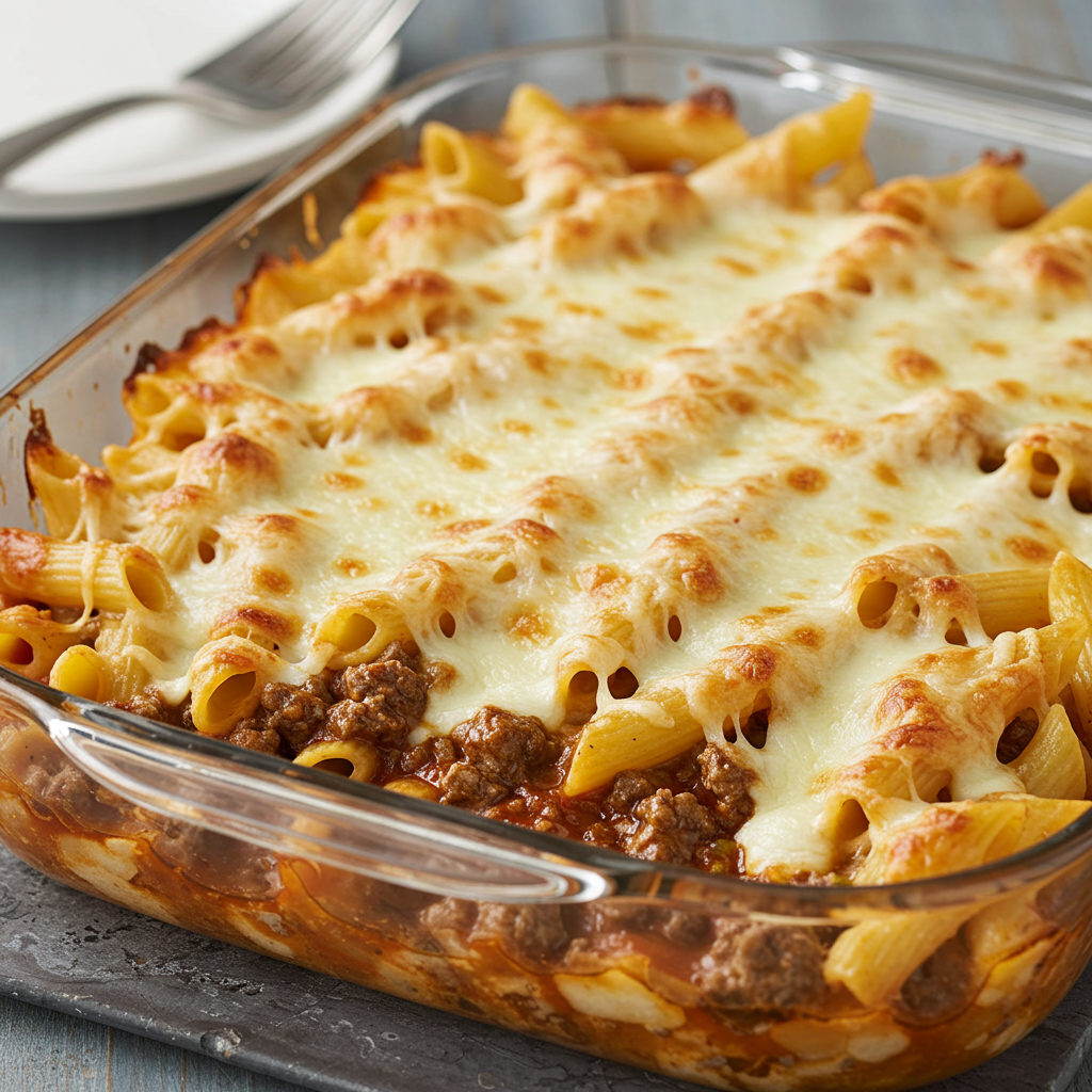 3. Pasta cremosa con carne al horno