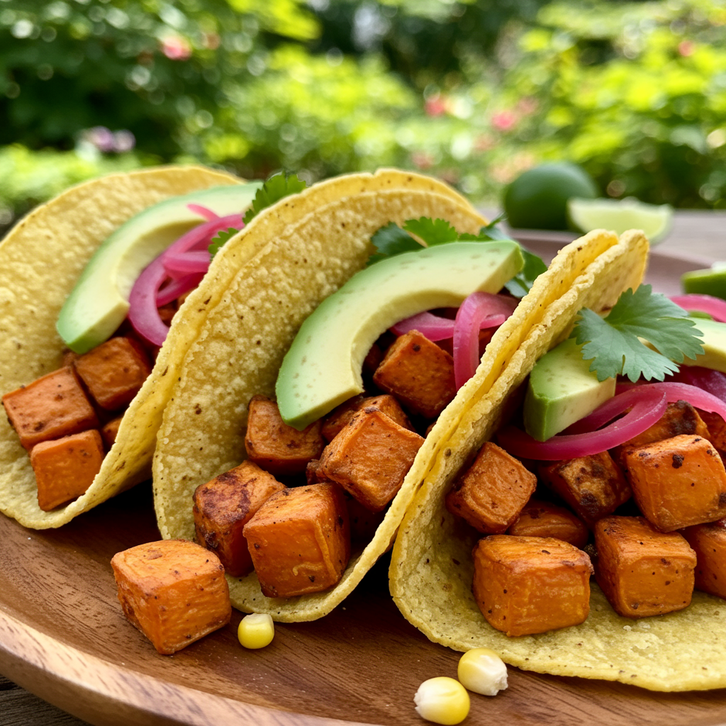 5. Tacos de aguacate y camote