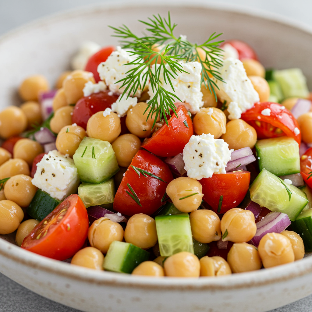 5. Ensalada griega de garbanzos