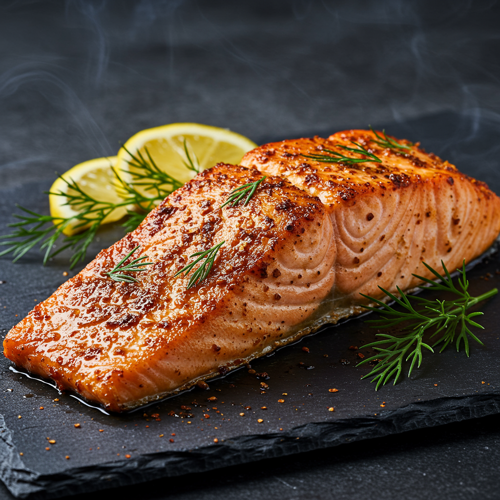 8. Salmón ennegrecido al estilo cajún