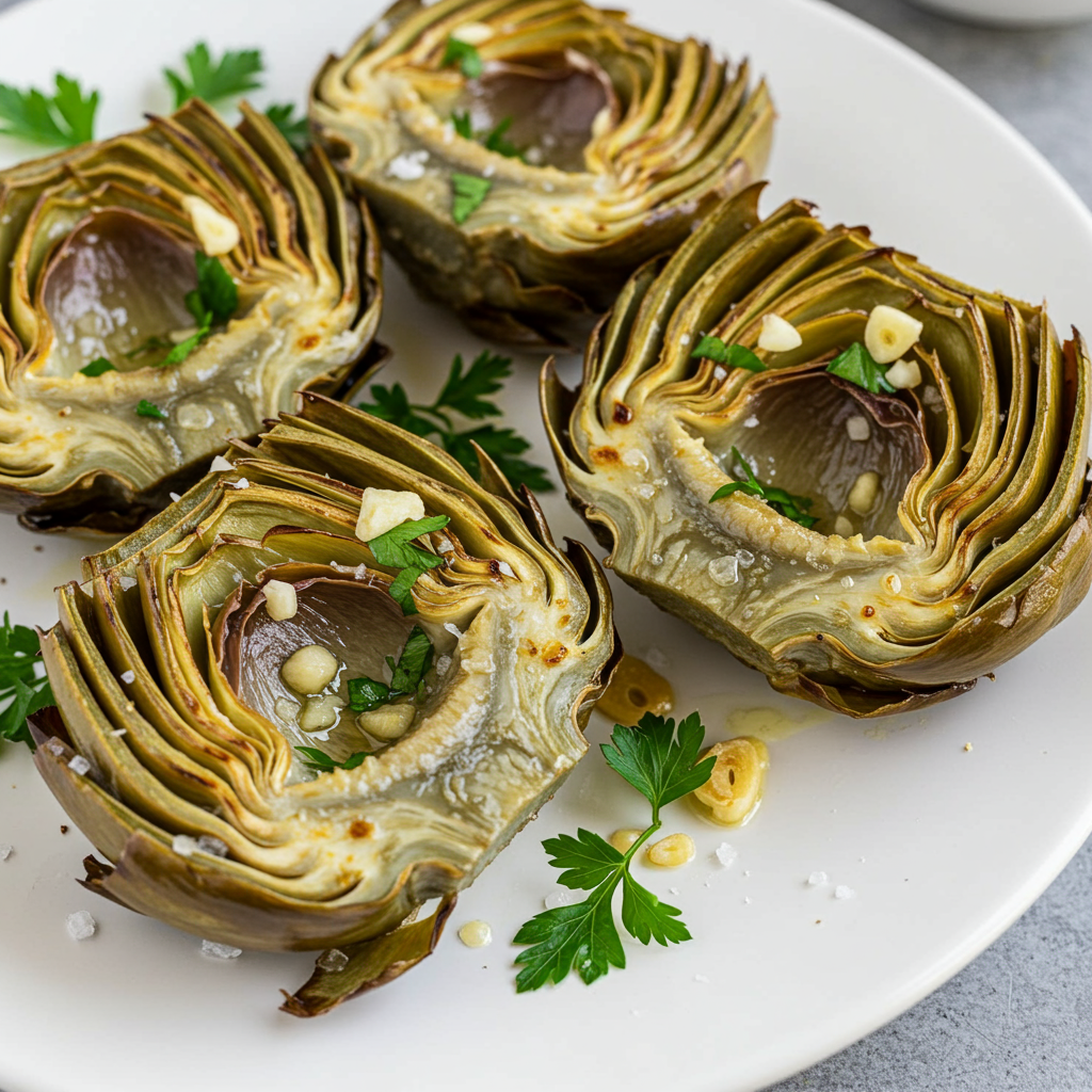1. Alcachofas a la Plancha con Ajo y Perejil