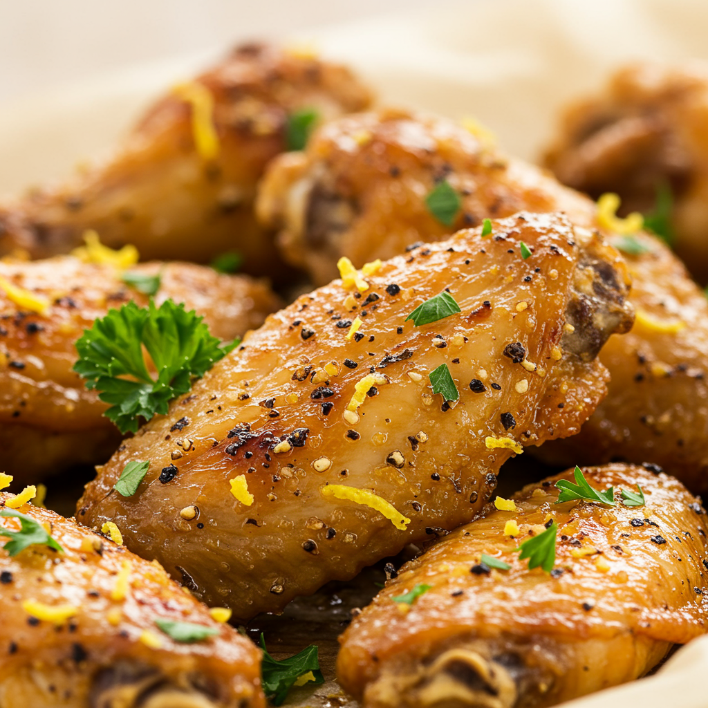 2. Alitas de Limón y Pimienta al Horno