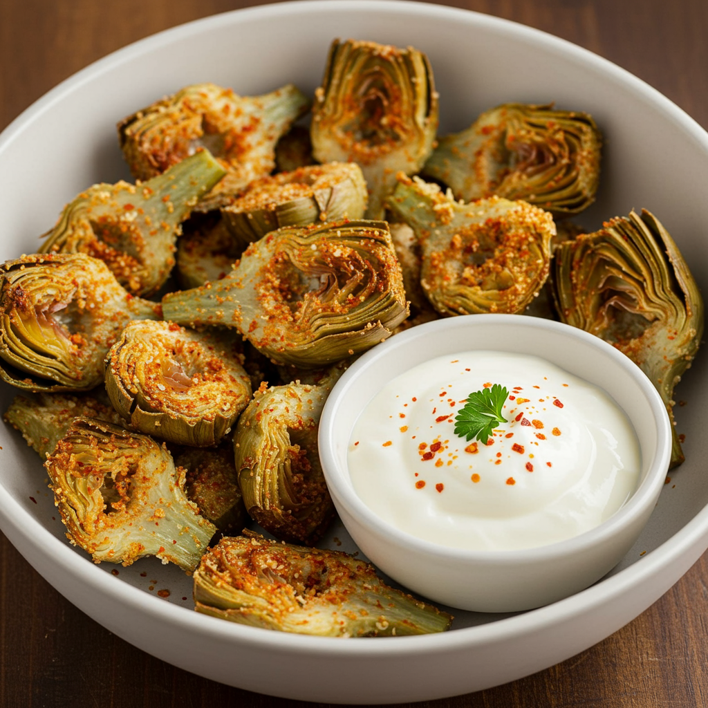 2. Corazones de Alcachofa Crujientes (en Freidora de Aire u Horno)