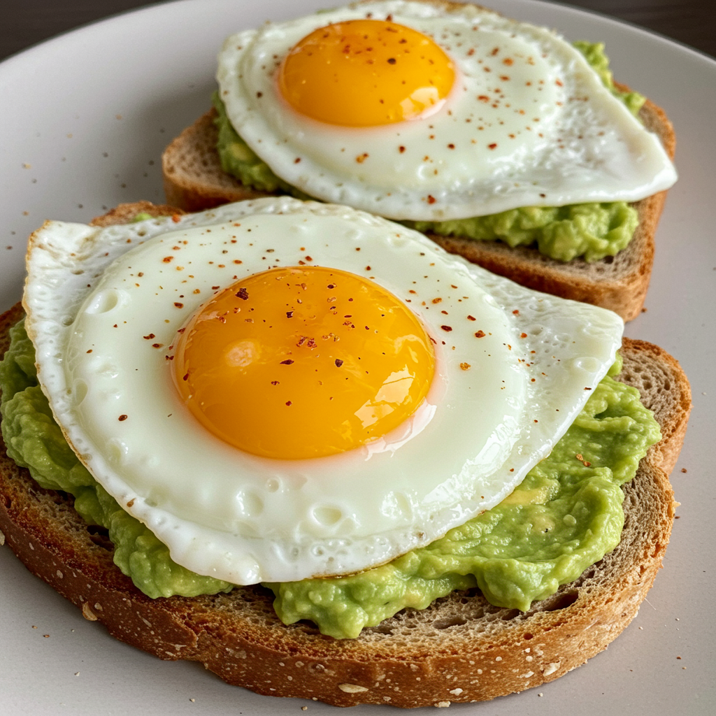 2. Tostadas de Aguacate con Huevo a la Plancha