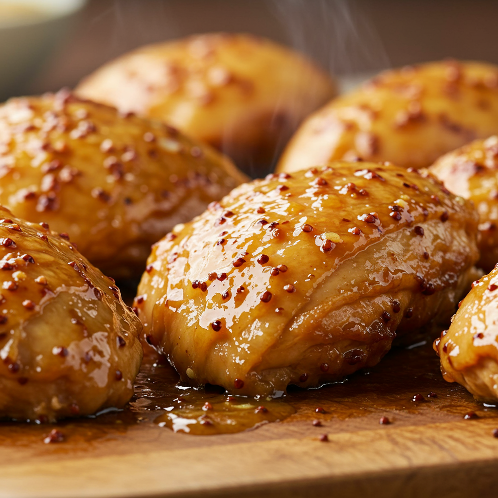 3. Dulce y Salado: Pollo al Horno a la Mostaza y Miel