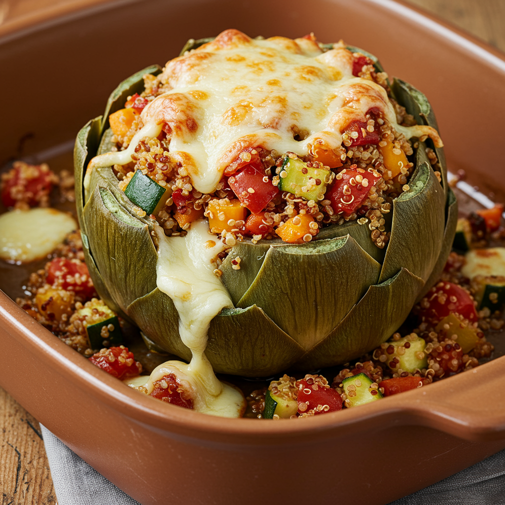 4. Alcachofas Rellenas de Quinoa y Verduras