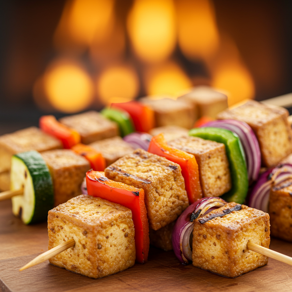 4. Brochetas de Tofu y Verduras a la Parrilla