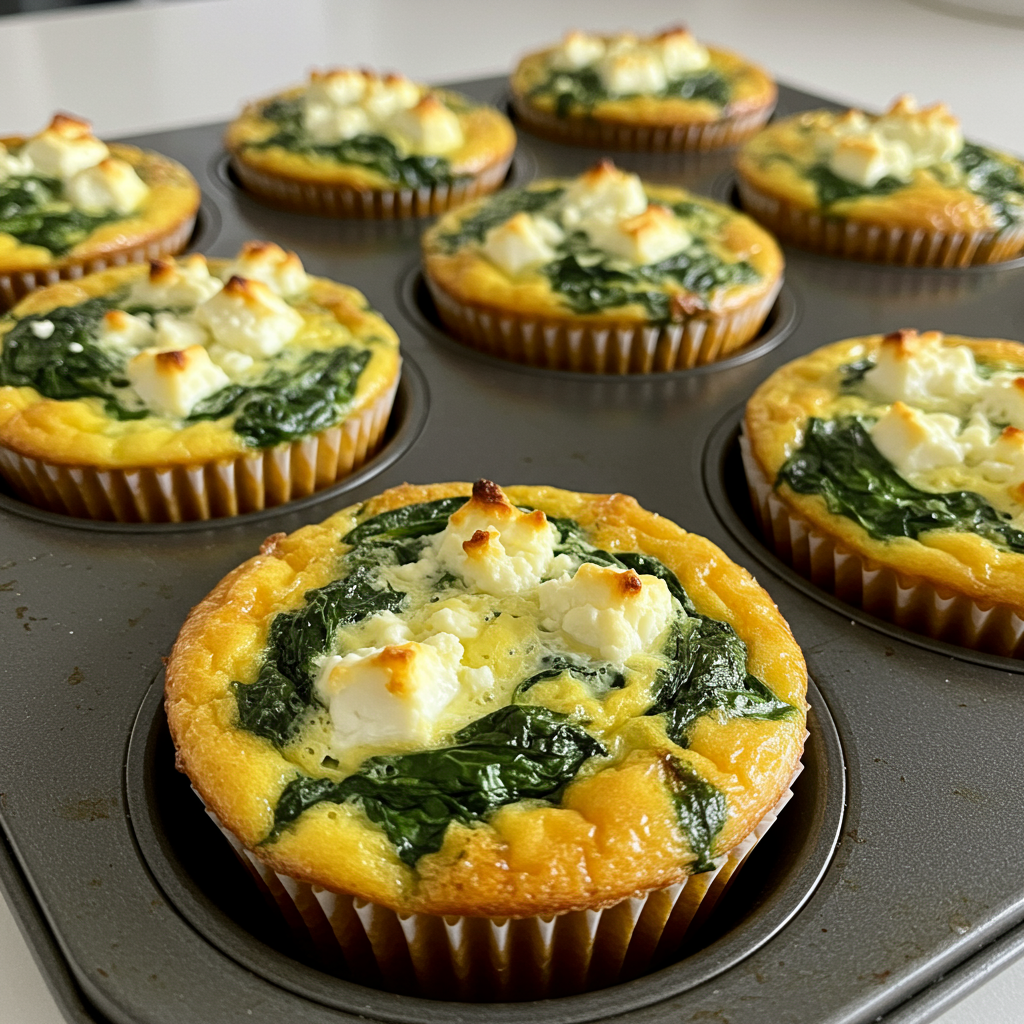 4. Muffin-Frittatas de Espinacas y Feta