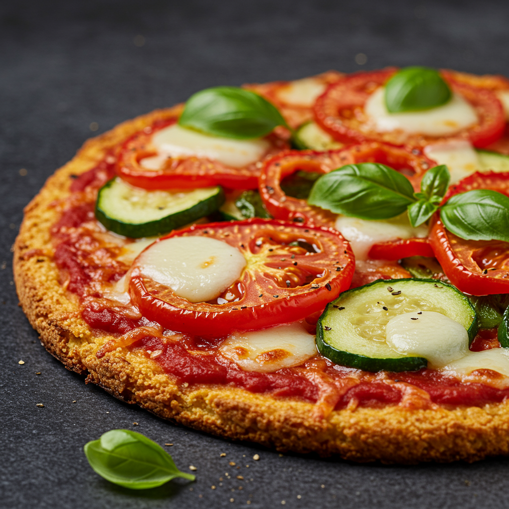 6. Pizza con Base de Coliflor