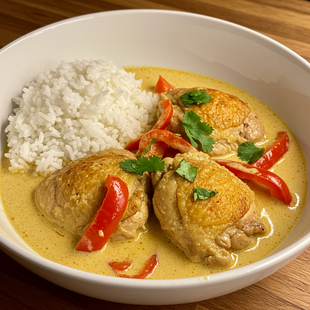 7. Muslitos de Pollo al Curry con Leche de Coco