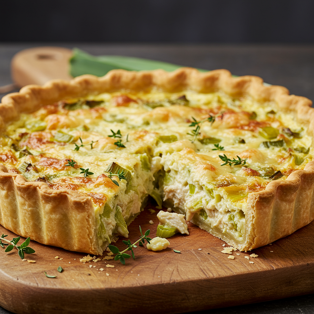 7. Quiche de Pollo y Puerros
