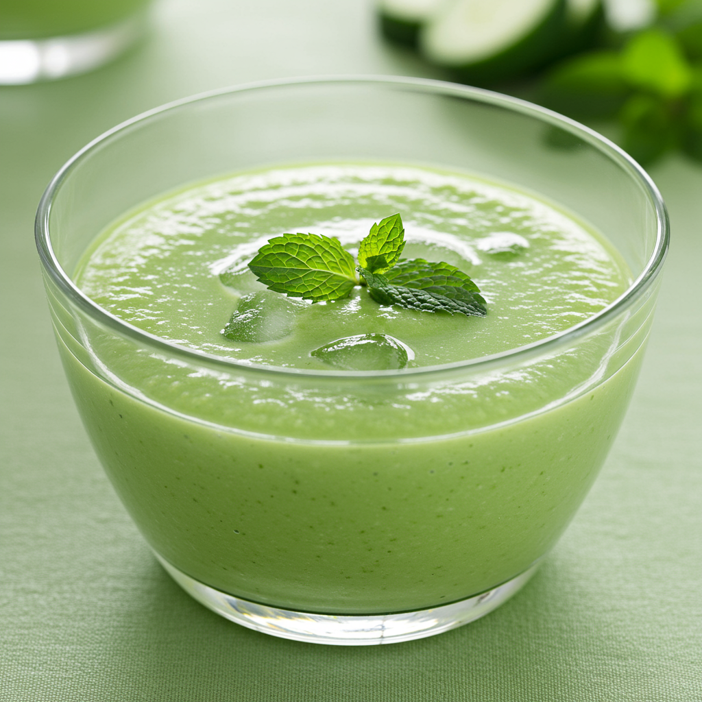 7. Sopa Fría de Pepino y Aguacate