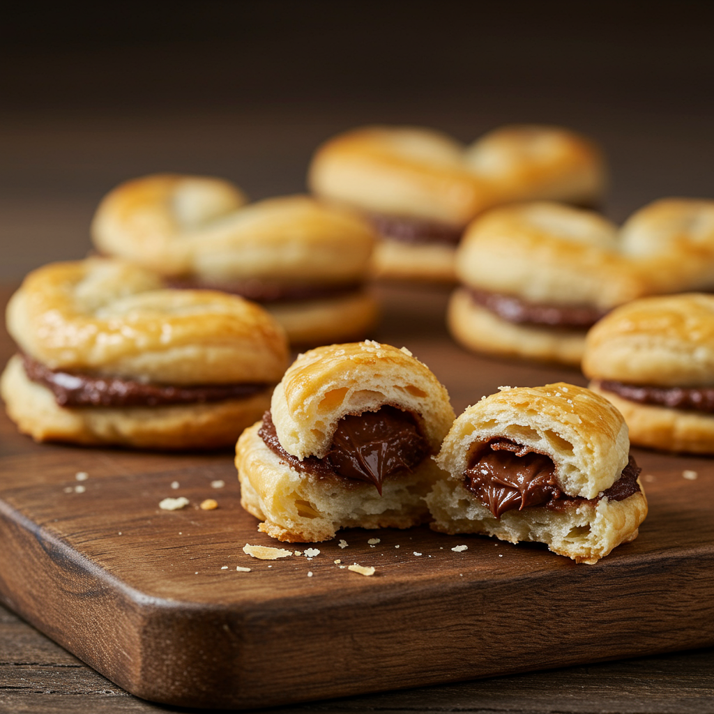 8. Corazones de Hojaldre con Nutella