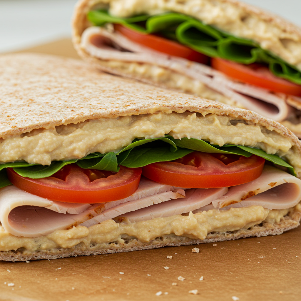 9. Wraps de Pavo y Hummus