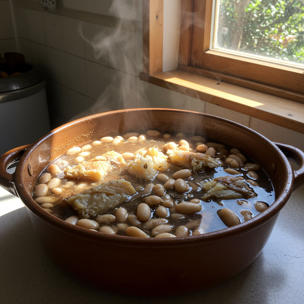 10. Alubias Blancas Estofadas con Bacalao