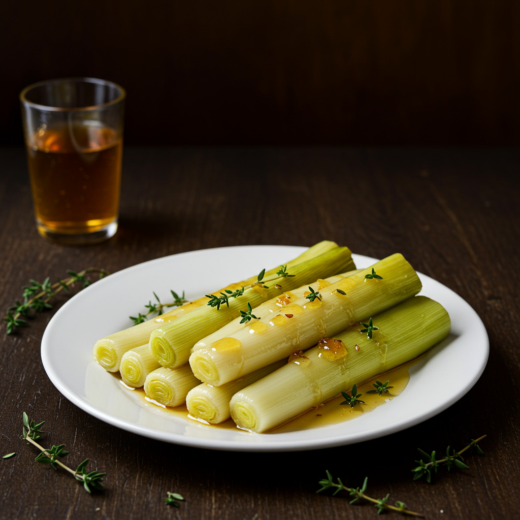 10. Puerros Confitados a la Miel