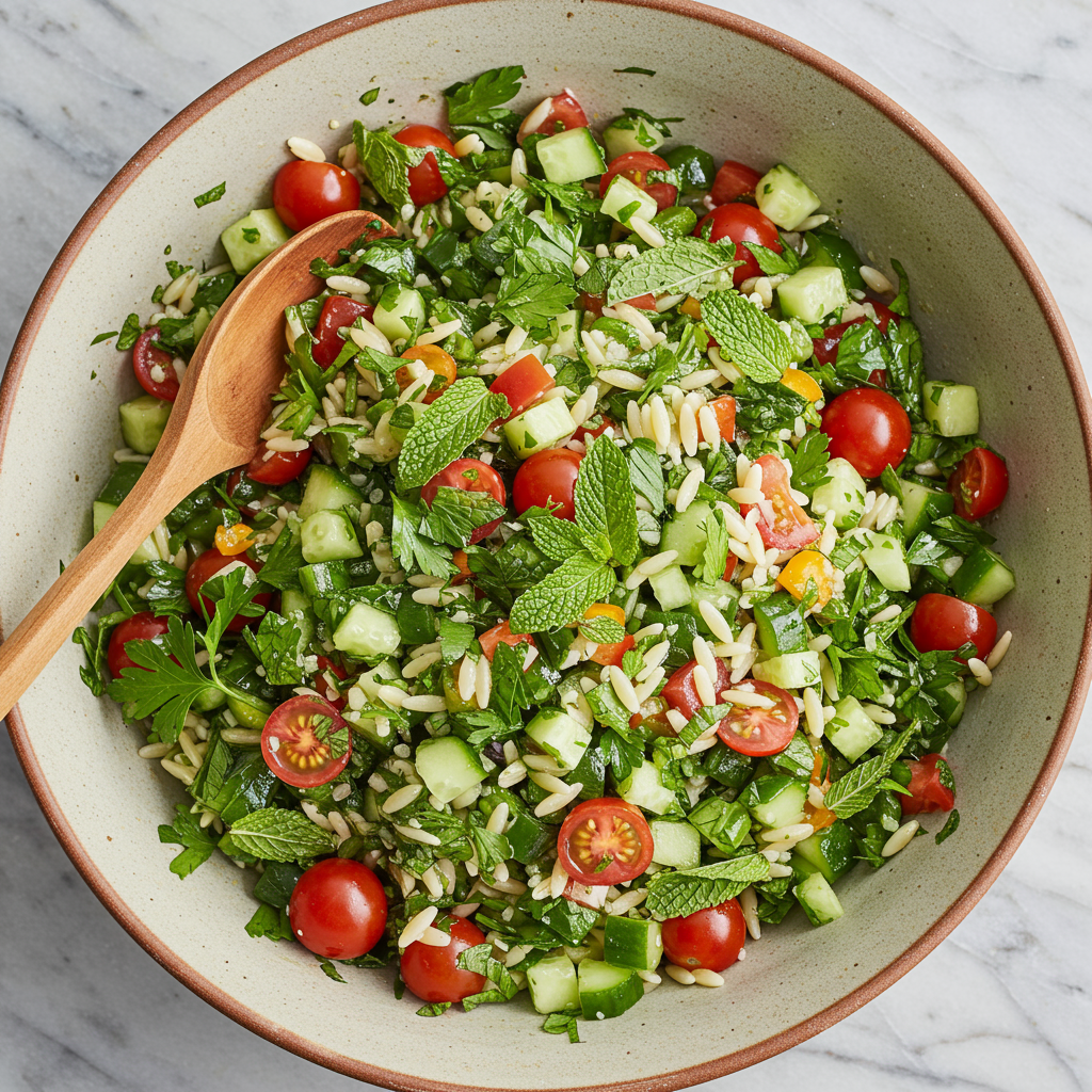 12. Ensalada de Orzo tipo Tabulé