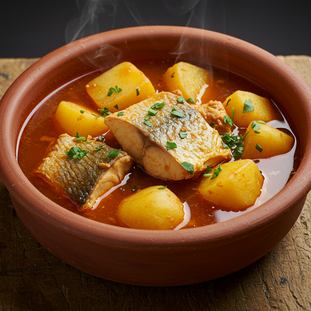 14. Sopa de Merluza y Patata (Estilo Marmitako)