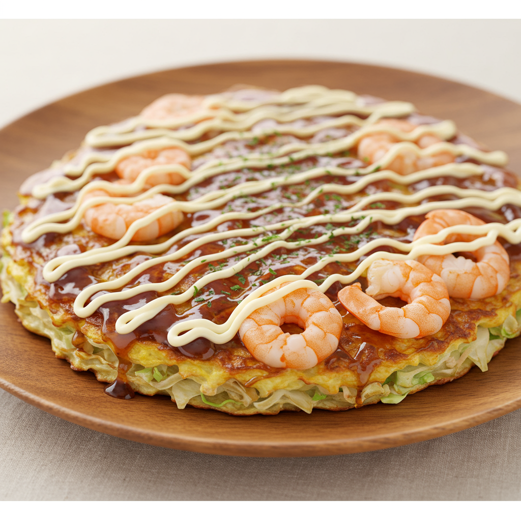 15. Panqueques Salados de Repollo (Estilo Okonomiyaki)
