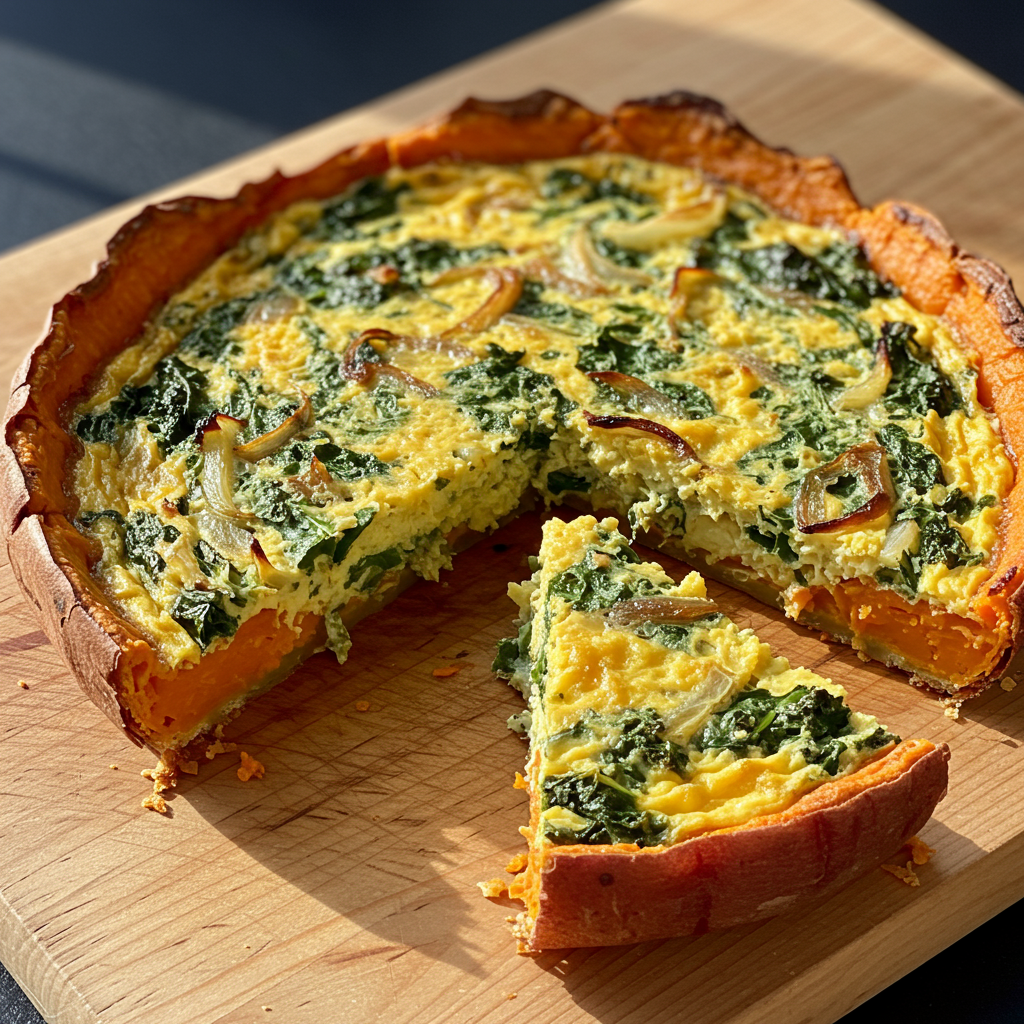 15. Quiche sin Masa de Boniato y Kale