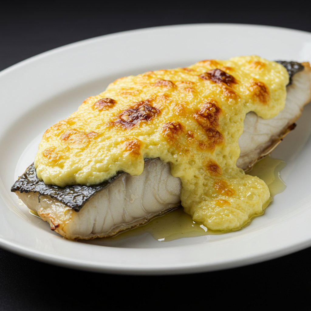 17. Merluza Gratinada con Alioli Suave