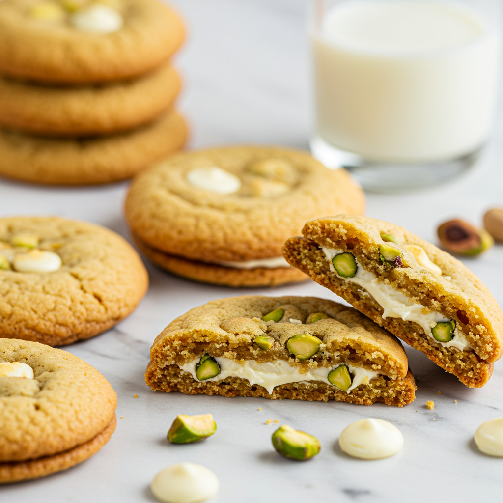 19. Galletas de Pistacho y Chocolate Blanco