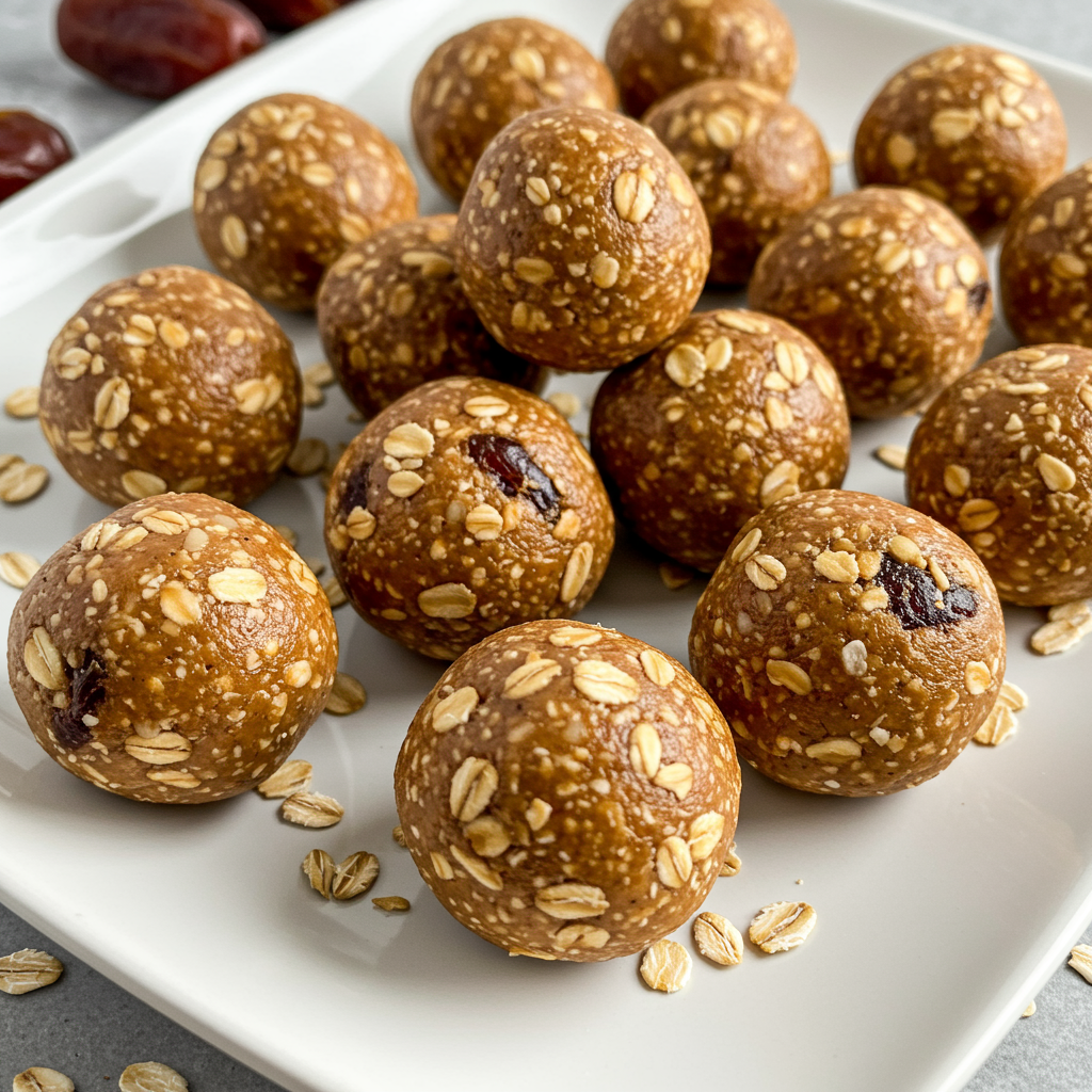 20. Bolitas Energéticas de Avena y Dátiles