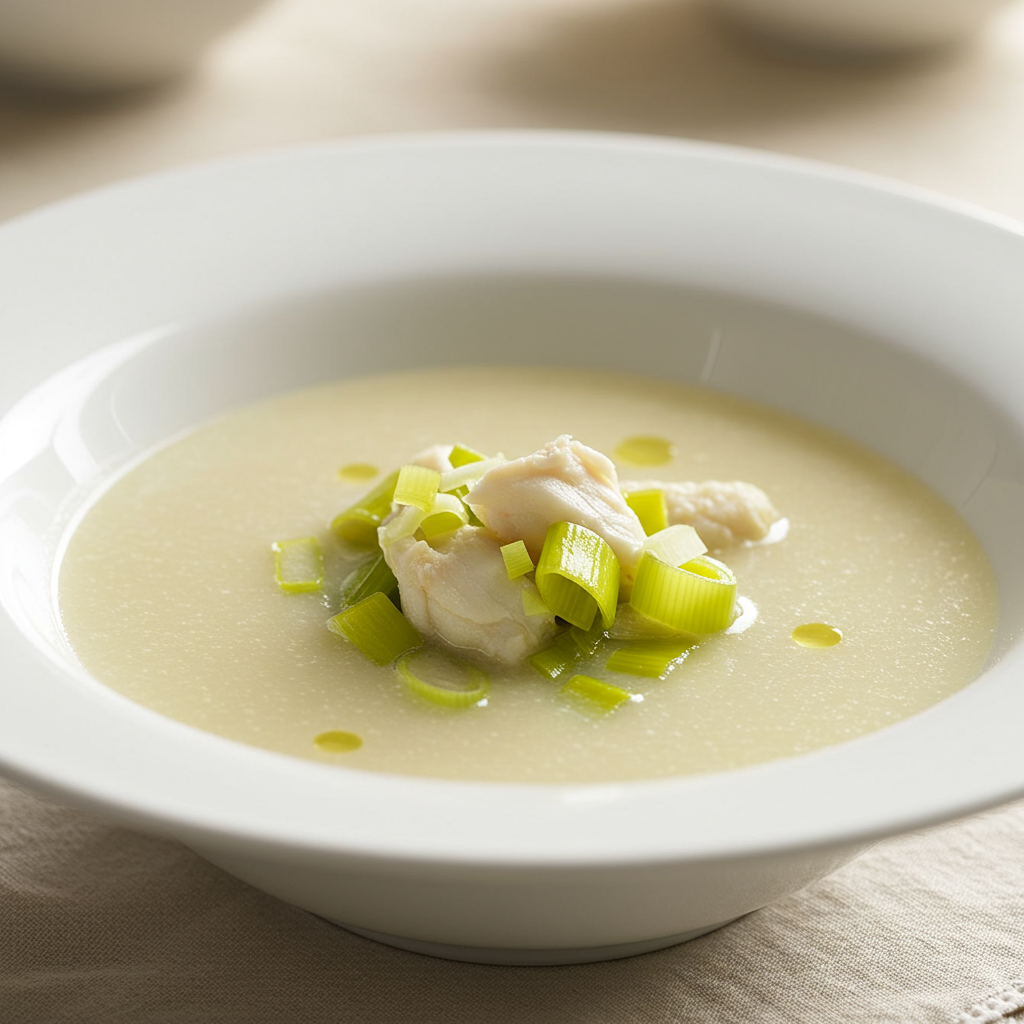 21. Crema de Merluza y Puerros