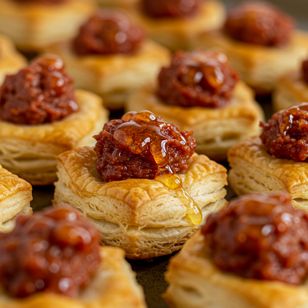 23. Hojaldre con Sobrasada y Miel