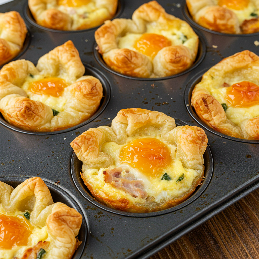 24. Mini Quiches de Hojaldre